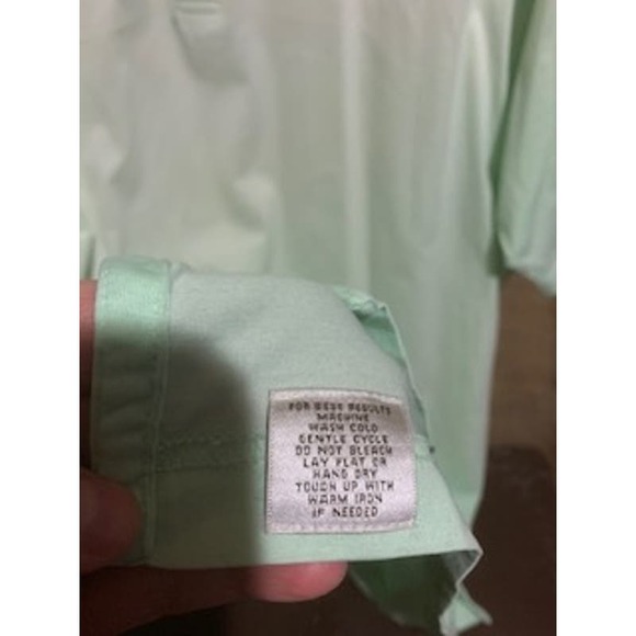 Peter Millar Green Two Tone Lightweight Golf Shirt Short Sleeve Mens XL - Picture 7 of 7